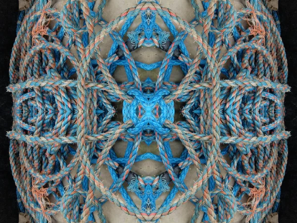 Een Abstract Symmetrisch Patroon Van Visnet Vislijnen — Stockfoto