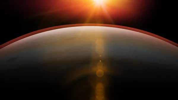 Uma Renderização Marte Sob Luz Solar Espaço Perfeito Para Papéis — Fotografia de Stock