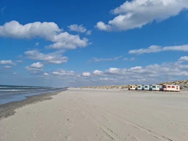 Naturskön Bild Vacker Molnlandskap Över Stranden Gravenzande Nederländerna — Stockfoto