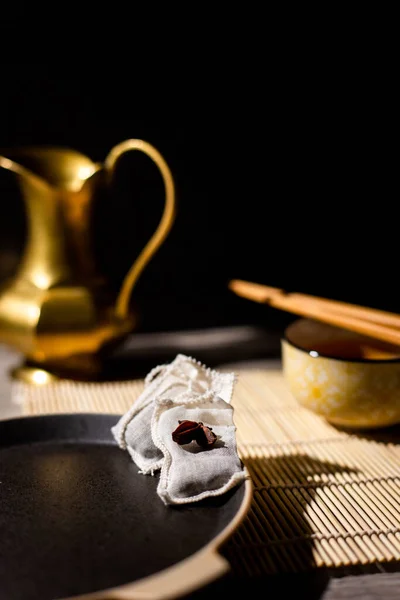 Vertical Shot Traditional Chinese Tea Ceremony Arrangement — Stock Photo, Image