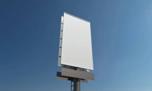 A 3D rendering of a billboard sign with blank space - perfect for your content