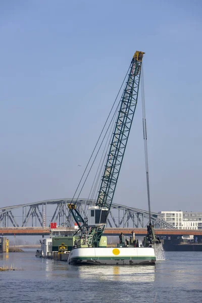 Zutphen Países Baixos Mar 2021 Quadro Vertical Guindaste Grande Topo — Fotografia de Stock
