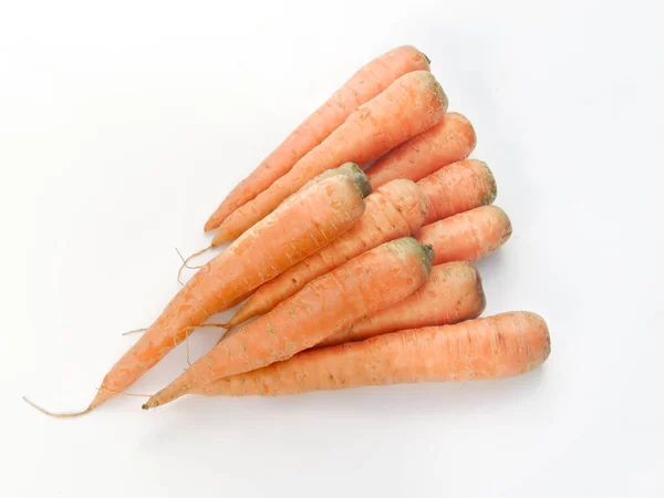 Крупним Планом Знімок Смачної Моркви Білому Тлі — стокове фото