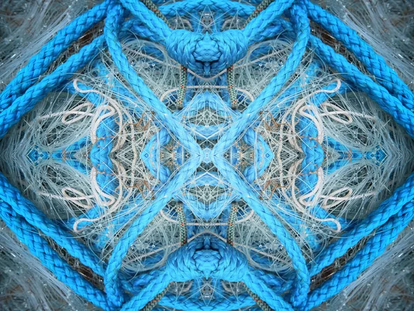 Ett Abstrakt Symmetriskt Mönster För Fisknät Och Fiskelinor — Stockfoto