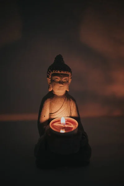 Estatua Buda Una Sala Spa Tailandesa — Foto de Stock