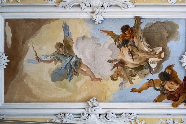 Shot Pained Ceiling Diocesan Museum Tiepolo Galleries Udine Italy — Stock Photo, Image