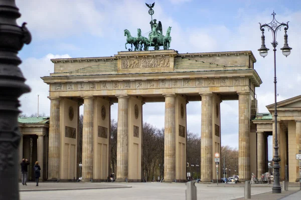 Antigua Puerta Berlín Brandeburgo Alemania —  Fotos de Stock