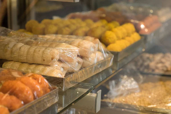 Closeup Shot Wrapped Pastries Bakery — Stock Photo, Image