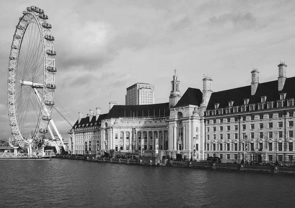 Londra Regno Unito Dicembre 2015 London Eye County Hall Westminster — Foto Stock