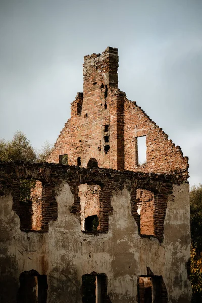 Tiro Vertical Ruínas Castelo Balga Oblast Kaliningrado Rússia — Fotografia de Stock