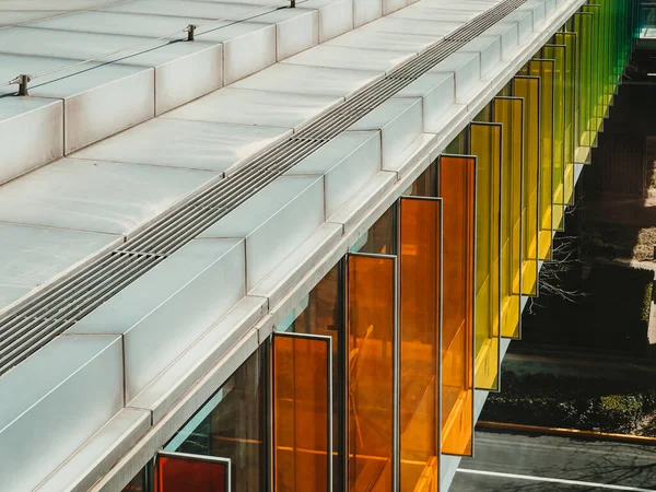 Ventanas Vidrio Laminado Transparente Alto Colorido — Foto de Stock