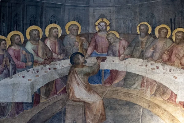 Colorati Affreschi Biblici Della Cattedrale Santa Maria Assunta Giusto Menabuoi — Foto Stock