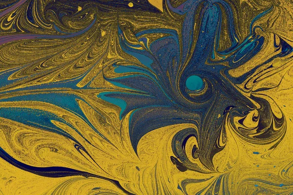 Ondas Abstratas Pintura Óleo Com Cores Laranja Vermelho Preto — Fotografia de Stock