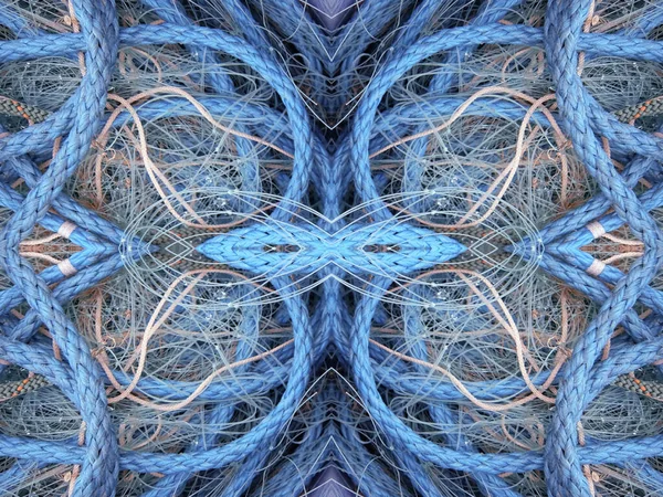 網と釣り糸の抽象的な対称性のパターン — ストック写真