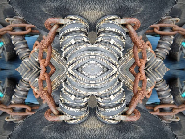 Een Abstract Symmetrisch Patroon Van Visnet Vislijnen — Stockfoto