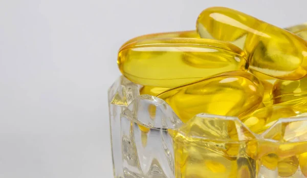 Closeup Shot Herbal Oil Capsules — Stock Photo, Image