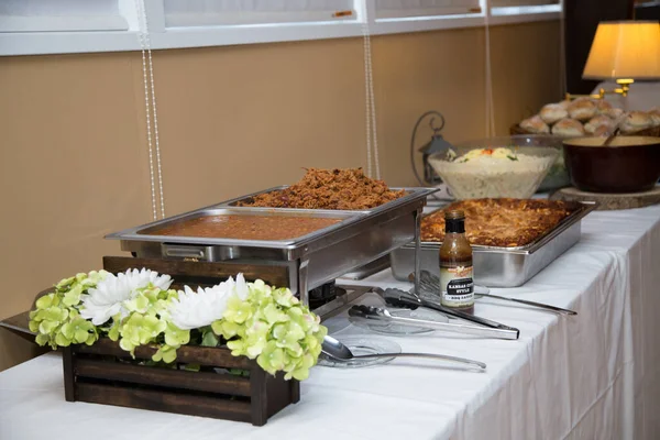 Ślub Pyszne Jedzenie Stół — Zdjęcie stockowe