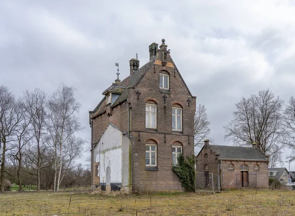 Una Vista Panoramica Del Vecchio Edificio Della Stazione Woudenberg Paesi — Foto Stock