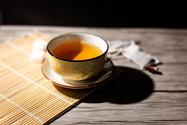 Nahaufnahme Einer Traditionellen Chinesischen Teezeremonie — Stockfoto