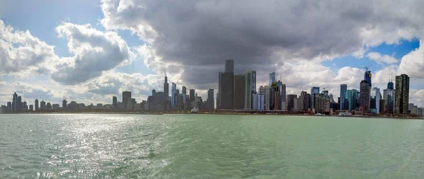 Een Gelukzalig Shot Van Skyline Van Prachtig Chicago Overdag — Stockfoto