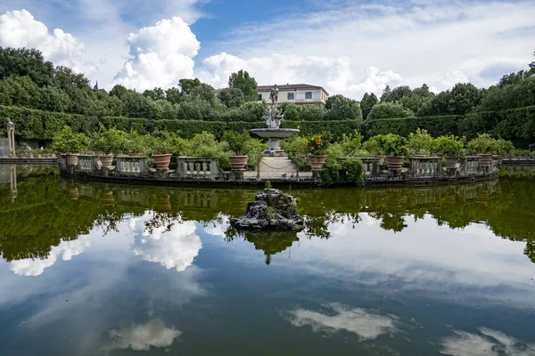 Étang Pittoresque Fontaine Océan Par Giambologna Dans Boboli Gardens Florence — Photo