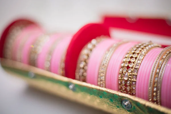 Closeup Shot Indian Jewelry Blurred Background — Stock Photo, Image