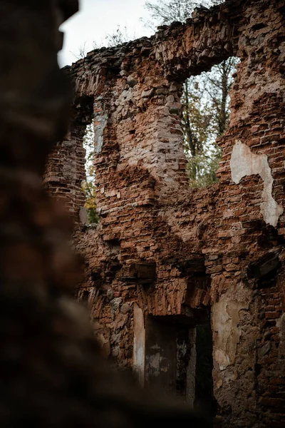 Colpo Verticale Delle Rovine Del Castello Balga Nell Oblast Kaliningrad — Foto Stock