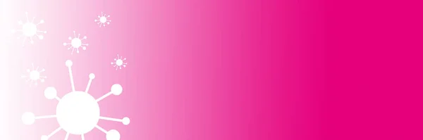 Белые Коронавирусы Розовом Градиентном Фоне Копировальным Пространством — стоковое фото