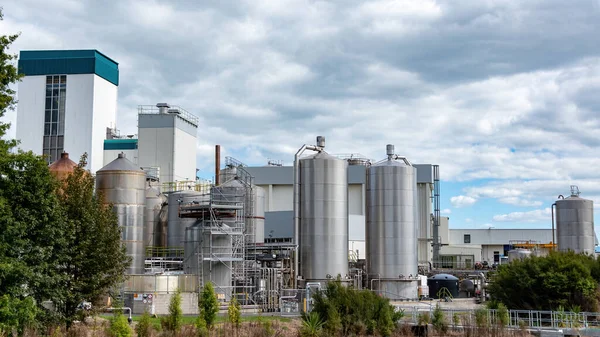 Hamilton New Zealand Mar 2021 Вид Молочний Завод Fonterra Hautapu — стокове фото