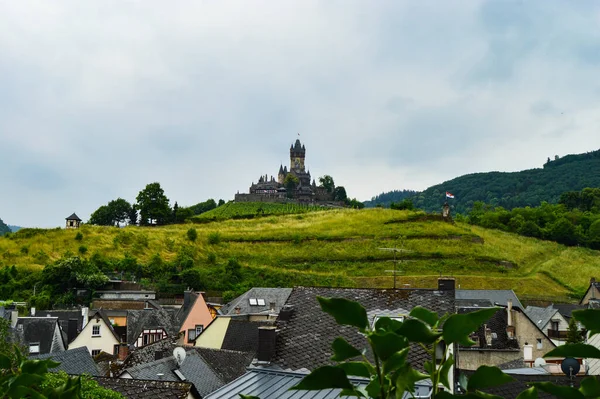 Vacker Utsikt Över Cochem Imperial Slott Tyskland Sommaren — Stockfoto