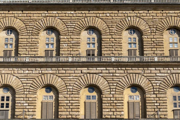 Närbild Palazzo Pitti Florens Italien Dagsljus — Stockfoto