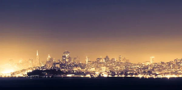 San Francisco Downtown Skyline Bij Zonsondergang Verenigde Staten — Stockfoto