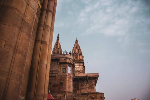 Detalle Arquitectura Antigua Ciudad Varanasi India — Foto de Stock