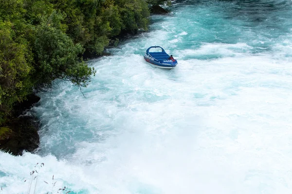 Taupo New Zealand Mar 2021 Pemandangan Air Terjun Huka Biru — Stok Foto