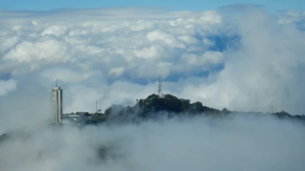 Ein Schöner Blick Auf Ein Hochhaus Auf Dem Hügel Umgeben — Stockfoto