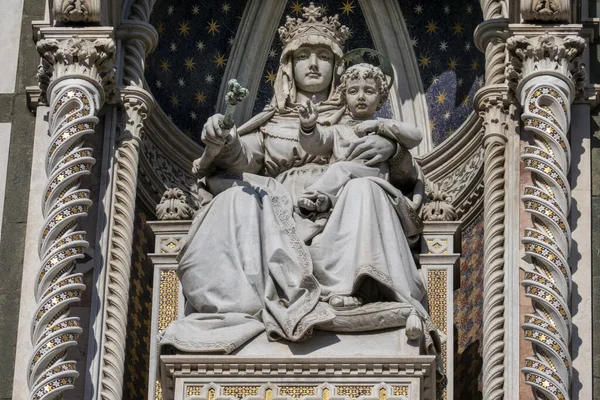 Detailní Záběr Detaily Katedrály Santa Maria Del Fiore Florencii Itálie — Stock fotografie