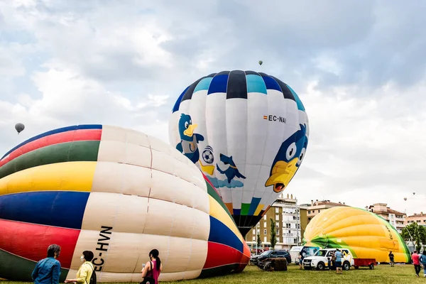 Igualada Hiszpania Lipca 2020 Koncentracja Balonów Ogrzane Powietrze Ponad Krajów — Zdjęcie stockowe