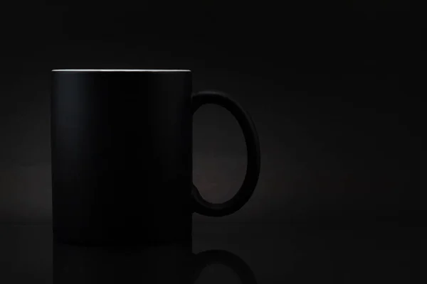 Your Text Branding Can Here Close Side Shot Black Mug — Stock Photo, Image