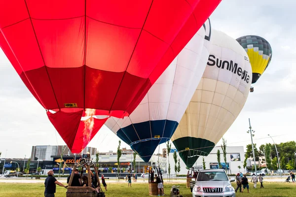 Igualada España Jul 2020 Concentración Globos Aerostáticos Más Países Del —  Fotos de Stock