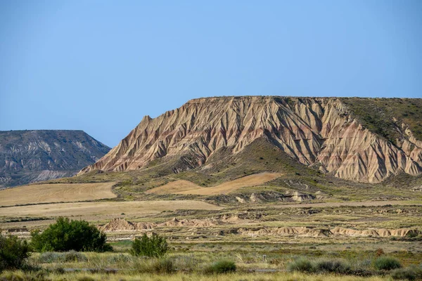 Uma Bela Foto Bardenas Reales Semi Deserto Região Natural Espanha — Fotografia de Stock