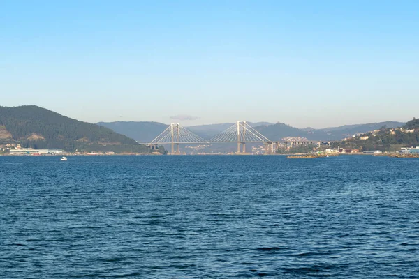 Άποψη Της Γέφυρας Rande Στην Πόλη Vigo Γαλικία Ισπανία — Φωτογραφία Αρχείου