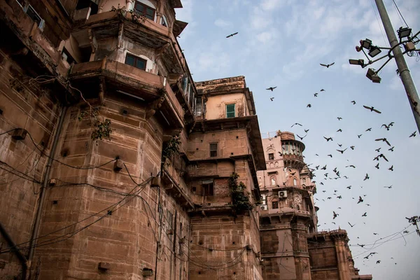 Détail Architecture Ville Antique Varanasi Inde — Photo