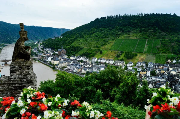 Şarap Kasabası Cochem Mosel Almanya Daki Büyüleyici Manzarası — Stok fotoğraf