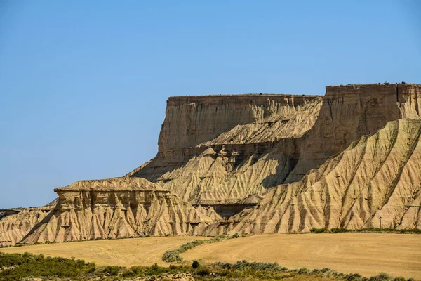 Uma Bela Foto Bardenas Reales Semi Deserto Região Natural Espanha — Fotografia de Stock
