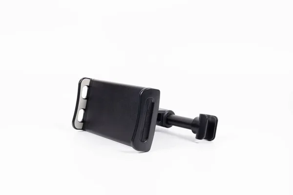 Beyaz Bir Arka Planda Araba Telefonundaki Bir Cep Telefonunun Izole — Stok fotoğraf