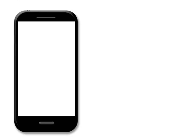 Ilustracja Smartfona Odizolowanego Białym Tle Miejscem Tekst — Zdjęcie stockowe