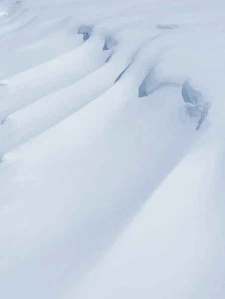 Ground Fully Covered White Uneven Snow Blizzard — Stock Photo, Image