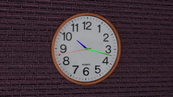 墙上的钟 — 图库视频影像