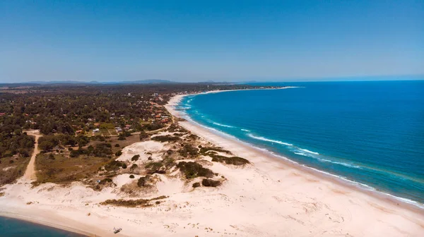 Beautiful View Clear Blue Skies Ocean Sand Canelones Uruguay — Stock Photo, Image