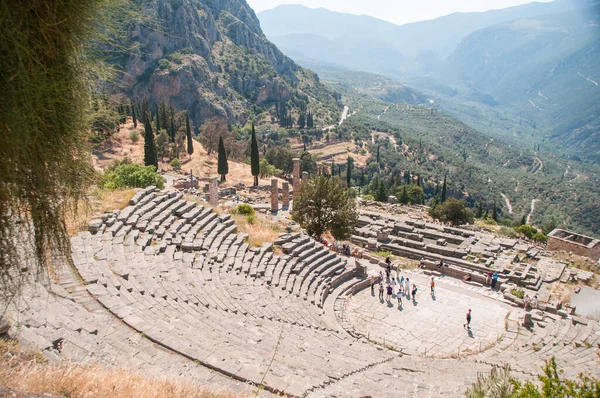 Romok Ősi Színház Delphi Görögország — Stock Fotó